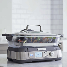  Aparat de gătit la aburi, Cuisinart, Inox, STM1000E, 1800W